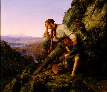 Karl Friedrich Lessing, German - The Robber and His Child - Google Art Project