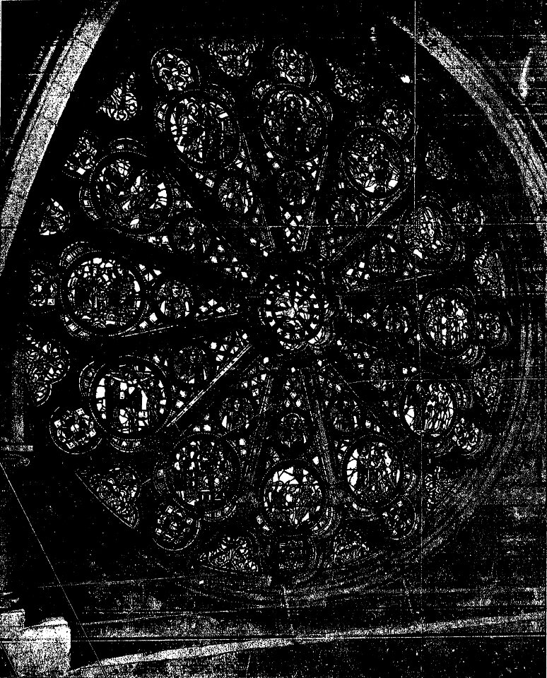 Les vitraux du Moyen âge et de la Renaissance dans la région lyonnaise - 056-3 - Cathédrale, rose méridionale