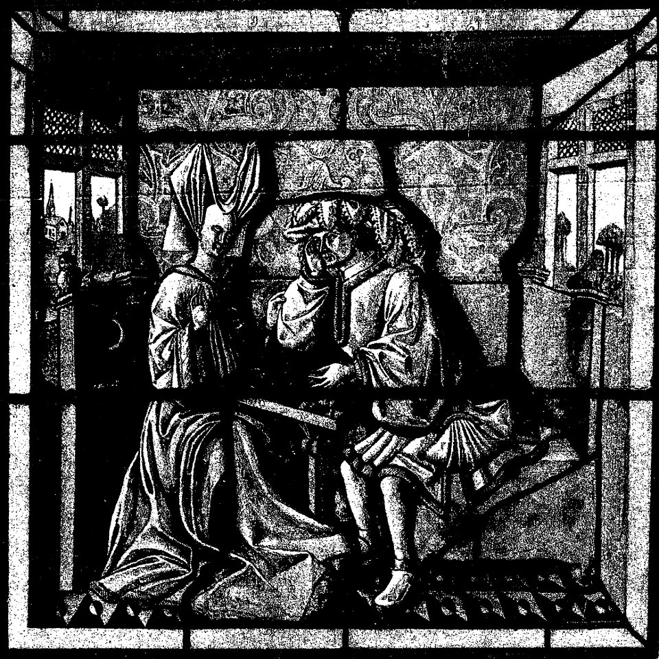 Les vitraux du Moyen âge et de la Renaissance dans la région lyonnaise - 076-2 - Vitrail hôtel Bessée
