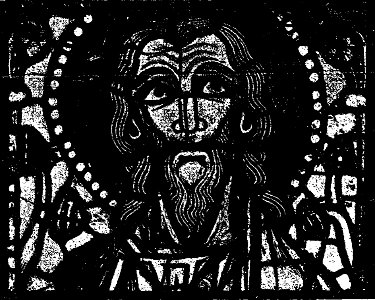 Les vitraux du Moyen âge et de la Renaissance dans la région lyonnaise - 054 - Cathédrale, tête d'Ézékiel