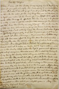 Letter from Prince Charles Edward Stuart