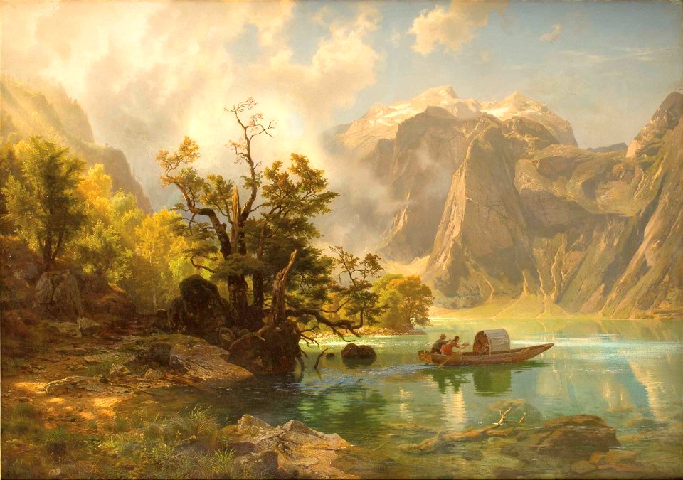August Wilhelm Leu - Gebirgssee (1867)