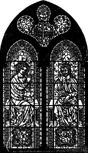 Les vitraux du Moyen âge et de la Renaissance dans la région lyonnaise - 059 - Cathédrale, le Christ et la Vierge