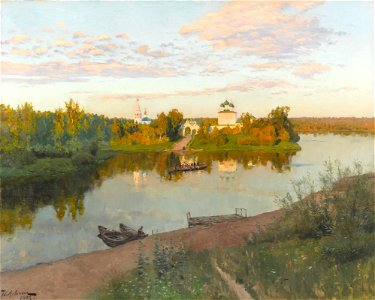 Levitan Evening bells 1892. Free illustration for personal and commercial use.