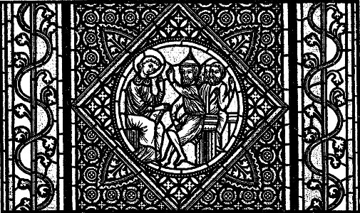 Les vitraux du Moyen âge et de la Renaissance dans la région lyonnaise - 044-1 - Cathédrale, Étienne prêche les Juifs