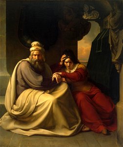 Carl Friedrich Lessing - Royal Couple Mourning for their Dead Daughter - WGA12905