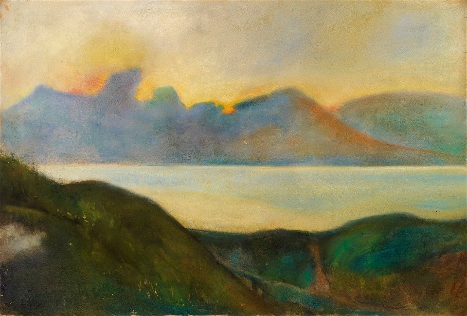 Lesser Ury Oberitalienischer Gebirgssee