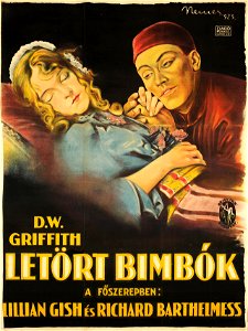 Letört bimbók magyar filmplakát (Nemes György, 1923)