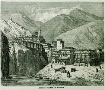 Lesghian village of Begitta - Ainsworth William Francis - 1870
