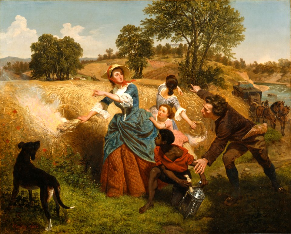 Emanuel Gottlieb Leutze - Mrs. Schuyler Burning Her Wheat Fields on the Approach of the British - Google Art Project