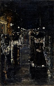 Lesser Ury - Berliner Straßenszene (Leipziger Straße) - BG-M 1340-78 - Berlinische Galerie