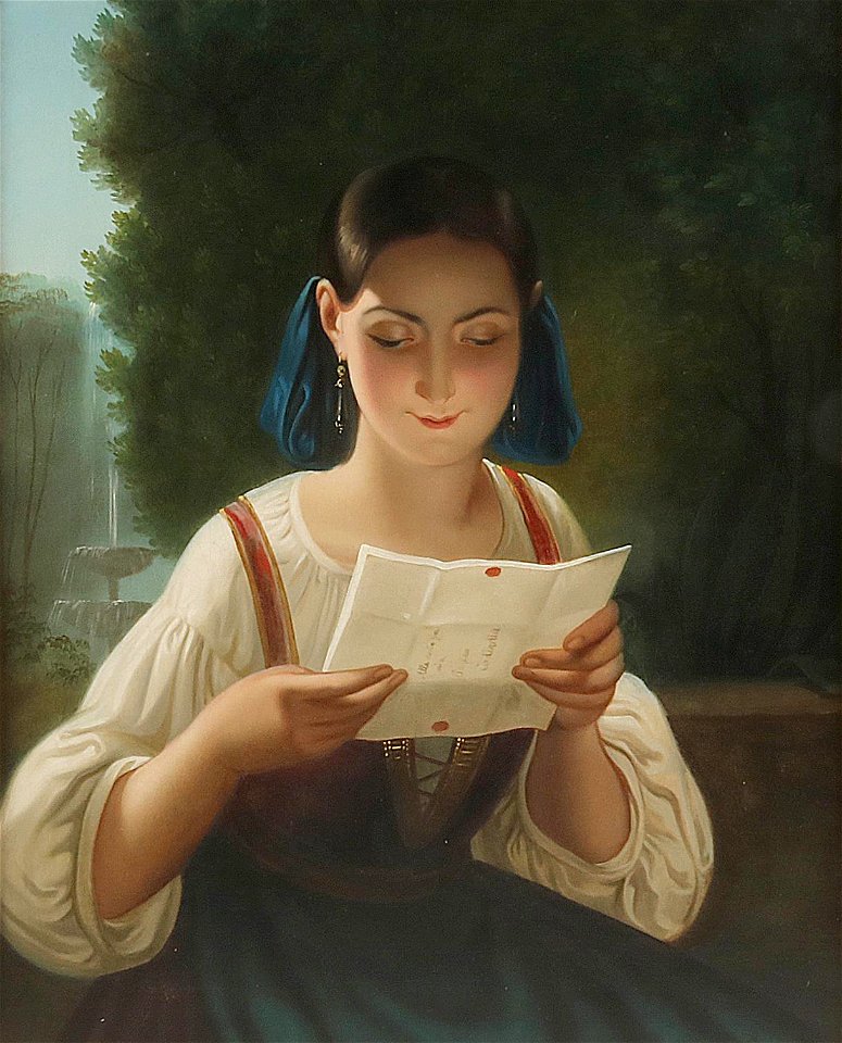 Lesendes Mädchen I c1850