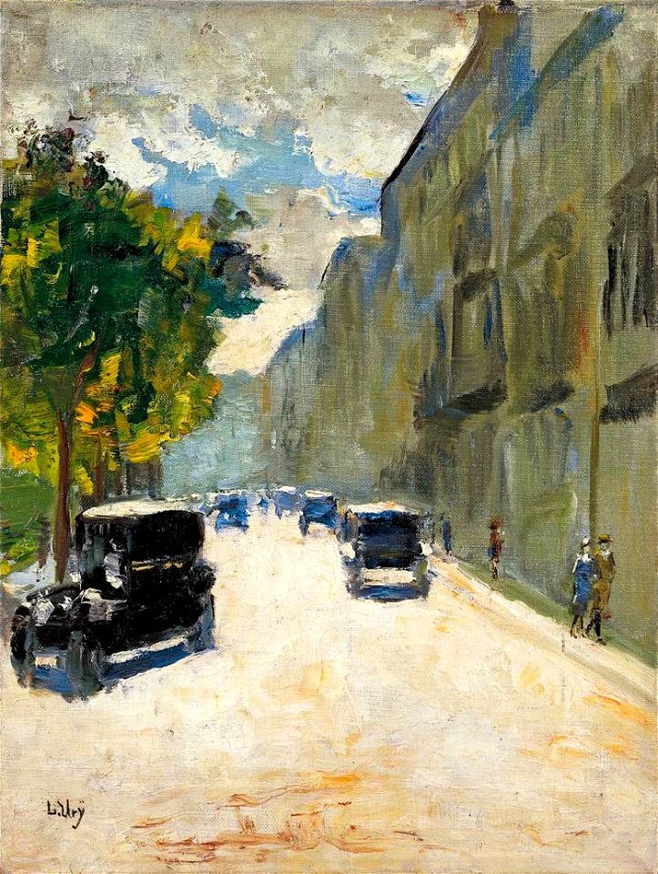 Lesser Ury Berliner Straßenszene 1920s