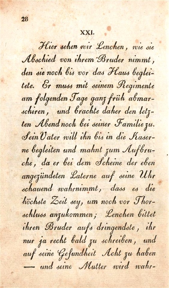 Leseübungen für die zarte Jugend 28a