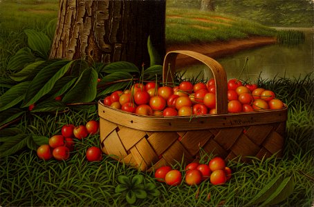 Levi Wells Prentice - Cherries in a Basket - 1973.57 - Yale University Art Gallery