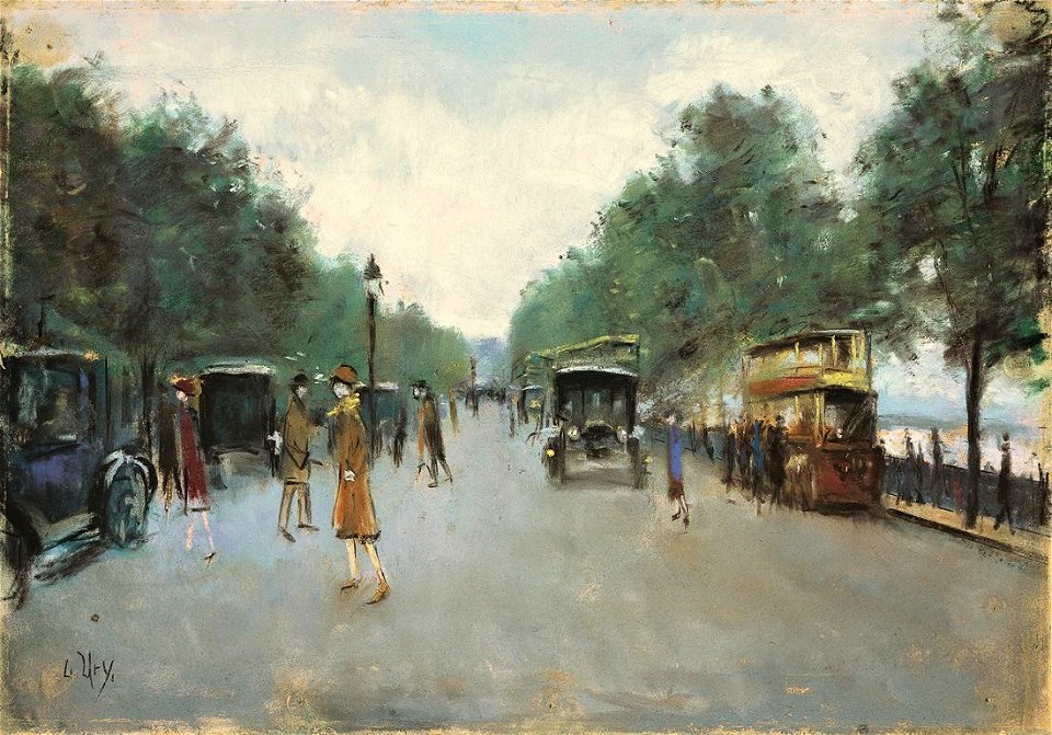 Lesser Ury London Victoria Embankment 1926
