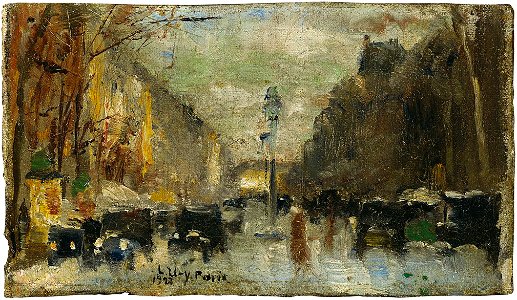 Lesser Ury Boulevard in Paris 1928