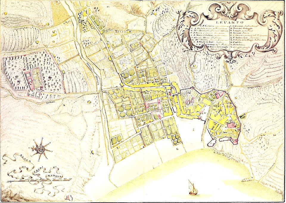 Levanto-Mappa Matteo Vinzoni (1773)