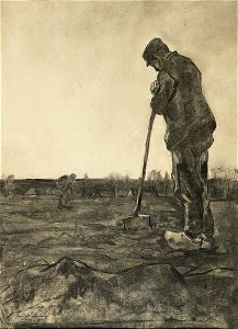 Lesser Ury Bauer auf dem Feld