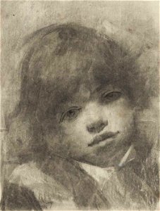 Lesser Ury Brustbild eines Jungen 1885