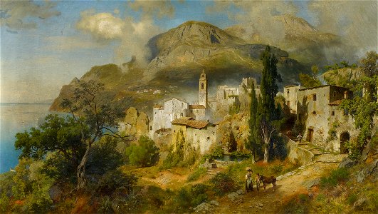 August Wilhelm Leu - Italienische Küstenlandschaft bei Neapel (1884)