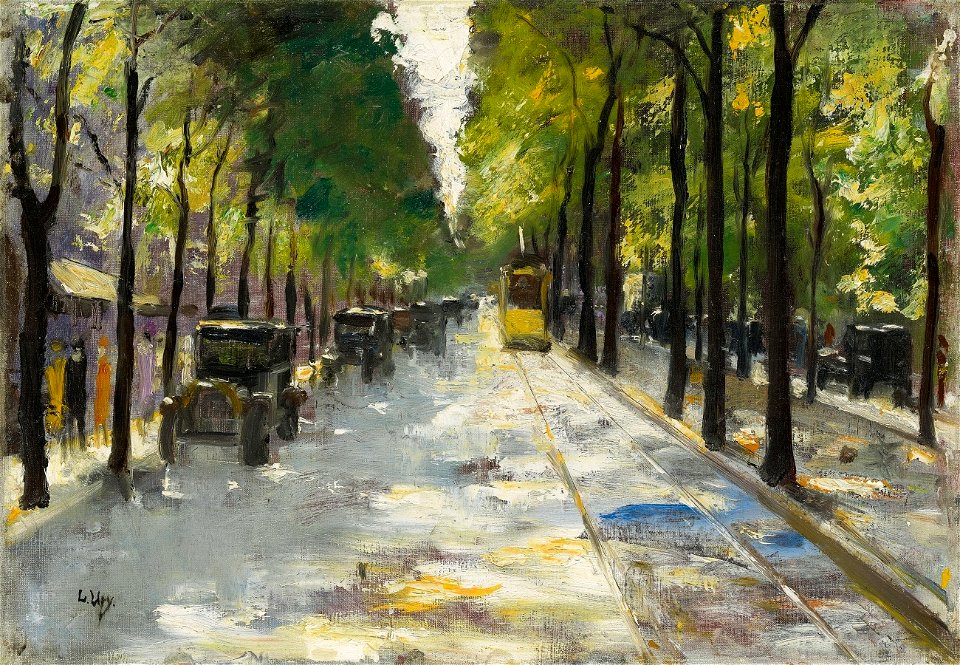 Lesser Ury Berliner Straße im Sonnenschein 1920s