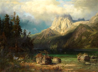 August Wilhelm Leu - Gebirgslandschaft (1857)