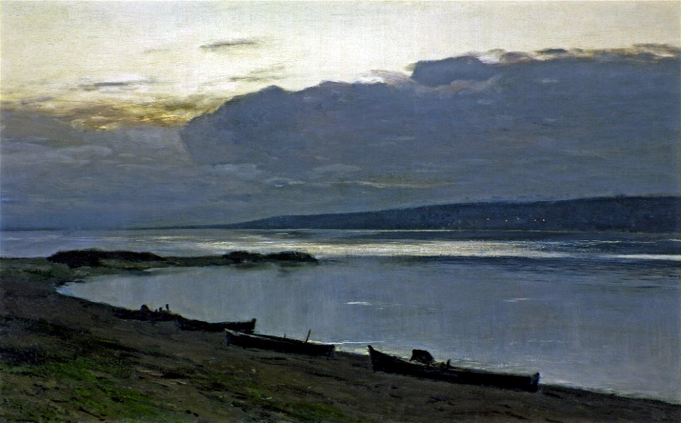 Levitan Evening on the Volga 1887 1888