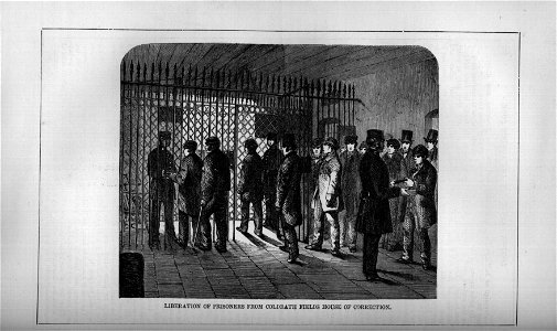 Liberation of Prisoners from Coldbath Fields House of Correction. Free illustration for personal and commercial use.