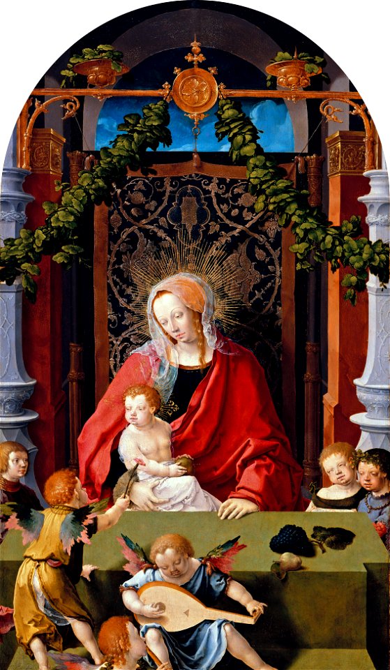 Lucas van Leyden - Virgin and Child with Angels - Gemäldegalerie