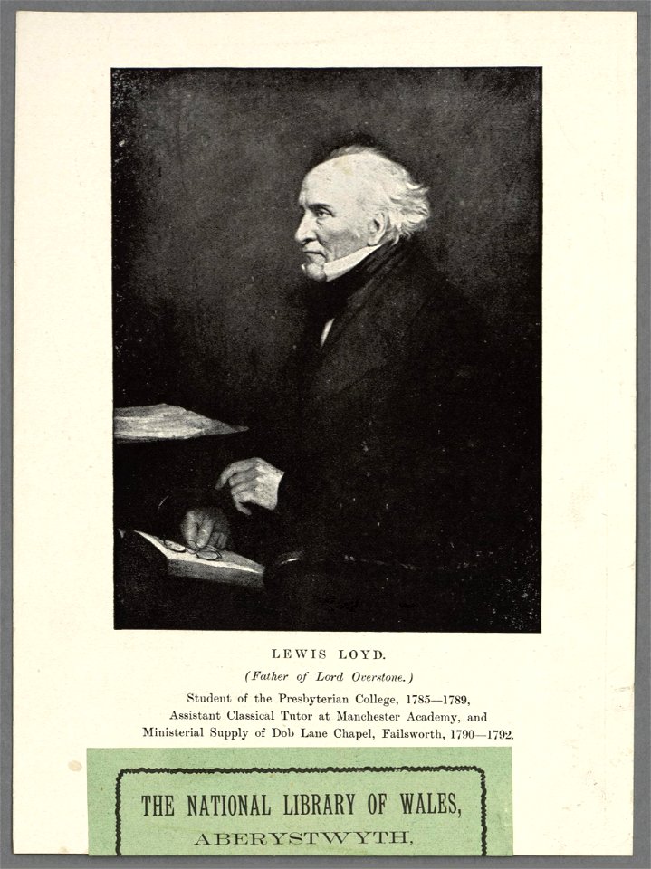 Lewis Loyd (Father of Lord Overstone) student of the Presbyterian College, 1785-1789 (5292131)