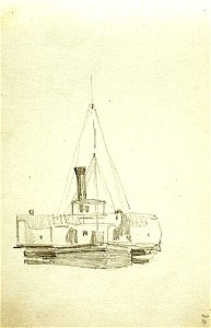 Levitan A steamboat sketch