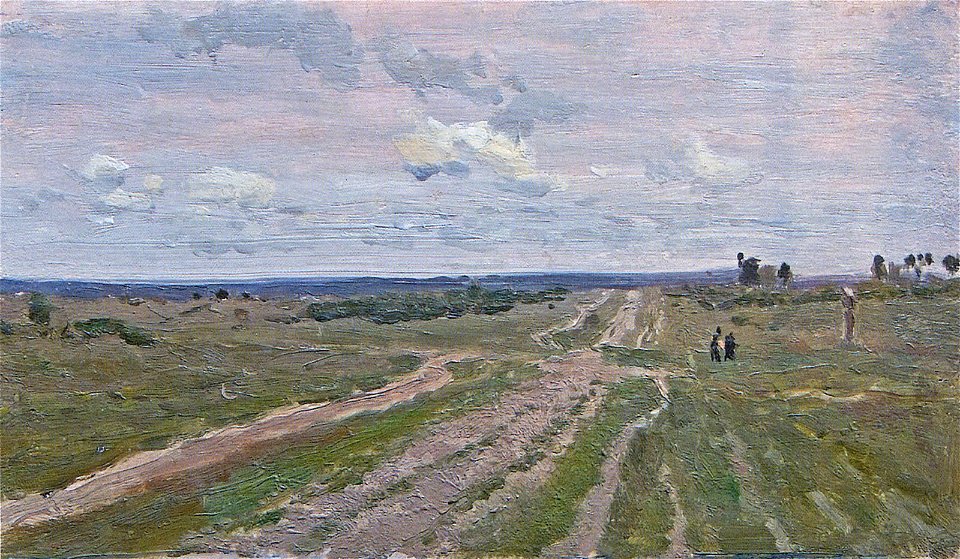 Levitan Vladimirka study 1892. Free illustration for personal and commercial use.