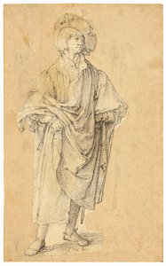 A young man standing - Lucas van Leyden