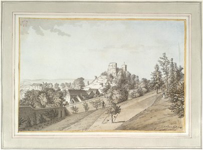 Lewes Castle by Samuel Hieronymus Grimm 1785