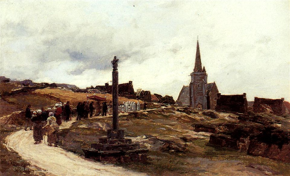 Lhermitte - Procession near Ploumanach, 1879