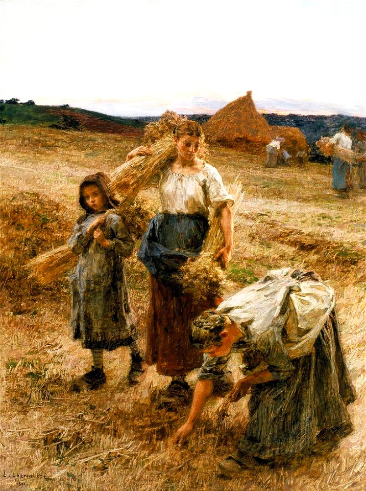 Léon Augustin Lhermitte，1891 – The Gleaners, End of the Day