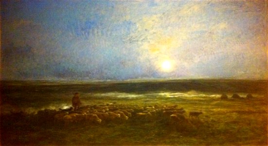 Lever de lune à Auvers ou le retour du troupeau