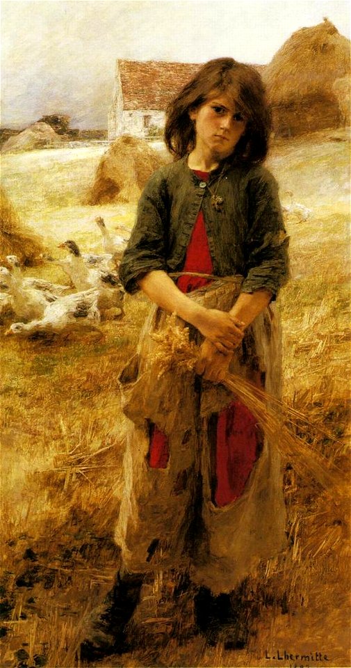 Léon Augustin Lhermitte - The Little Goose Girl of Mezy