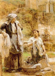 Léon Augustin Lhermitte - The washerwomen