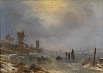 Georg Emil Libert - En vinterdag ved Elben - KMS1065 - Statens Museum for Kunst