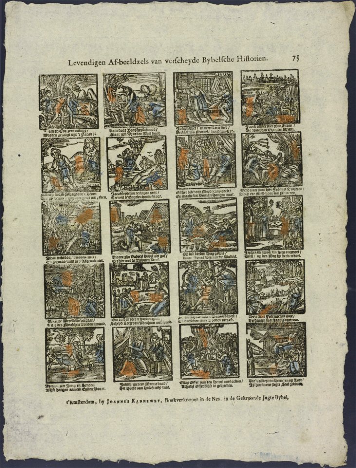 Levendigen af-beeldzels van verscheyde Bybelsche historien-Catchpenny print-Borms 0718