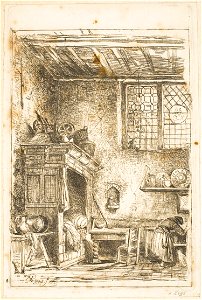 Leys - Seventeenth-Century Flemish Interior with Bed, 1985-52-11596