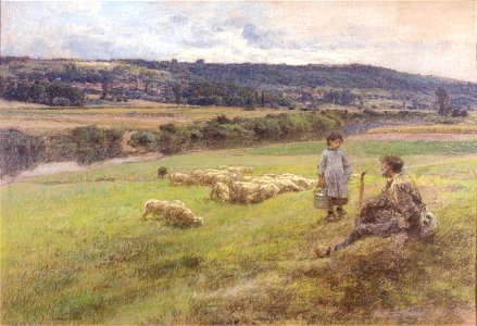 Léon Augustin Lhermitte, 1892 - Berger et son troupeau