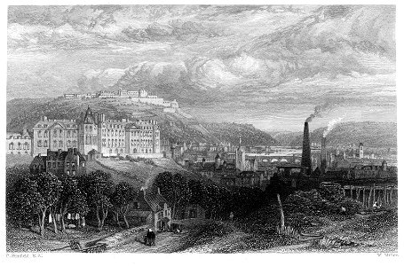 Liege engraving by William Miller after C Stanfield