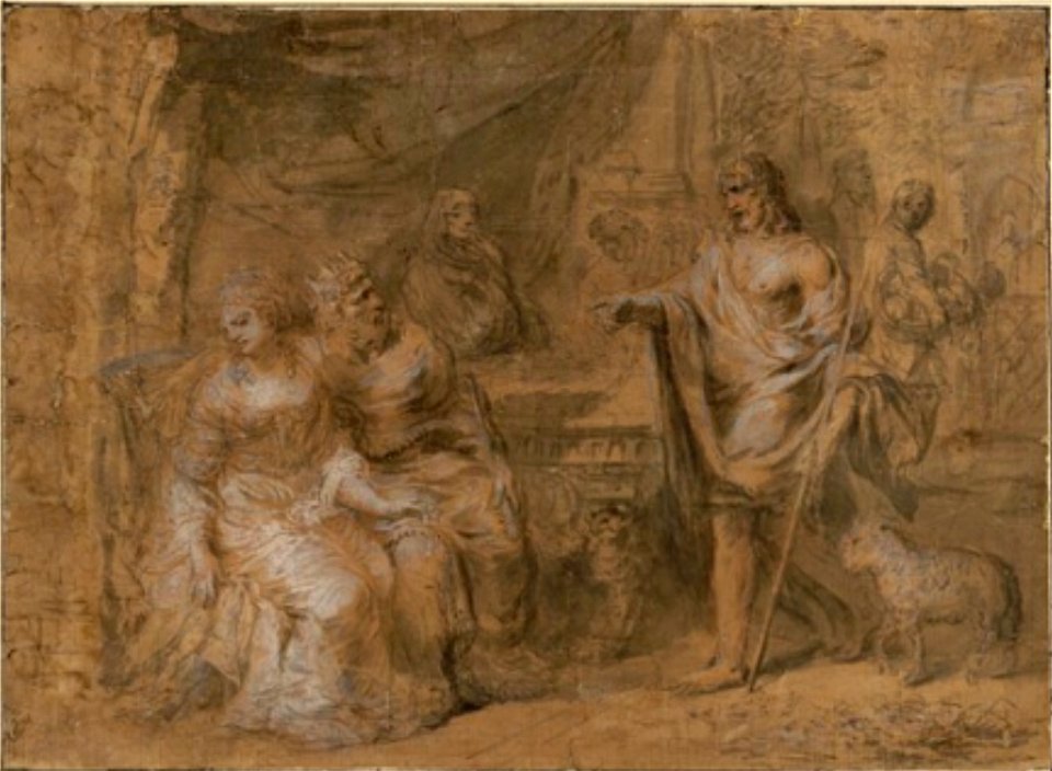 Lieven Mehus - John the Baptist before Herod and Salome