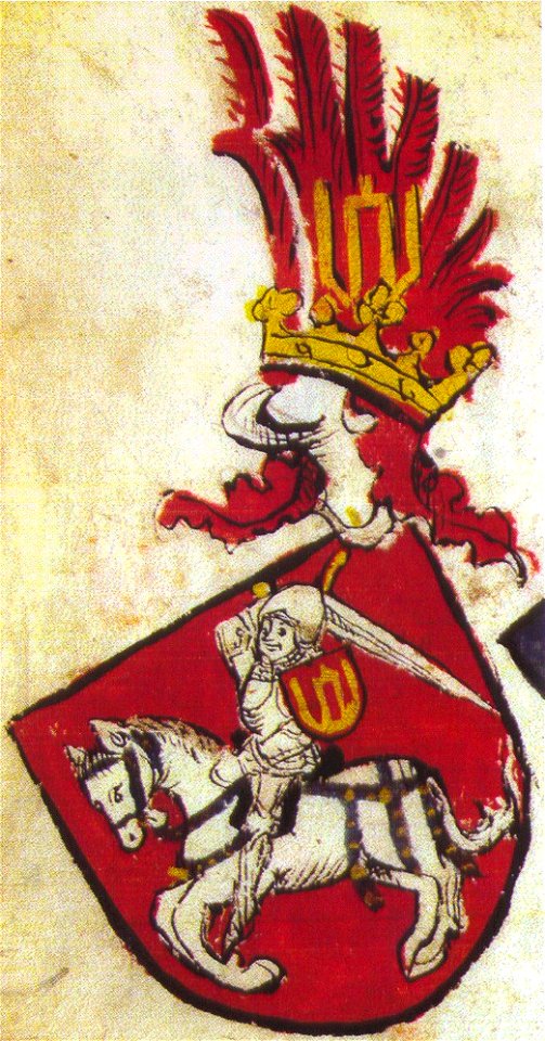 Lietuvos herbas Vytis.Lithuanian CoA Vytis of 15th c