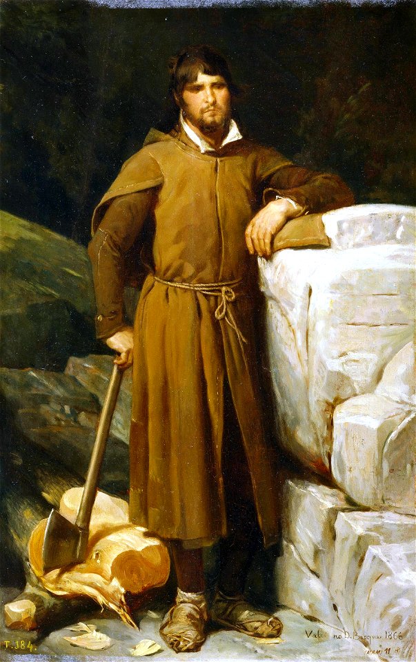 Leñador en las cercanías de Burgo de Osma, de Valeriano Domínguez Bécquer (Museo del Prado)