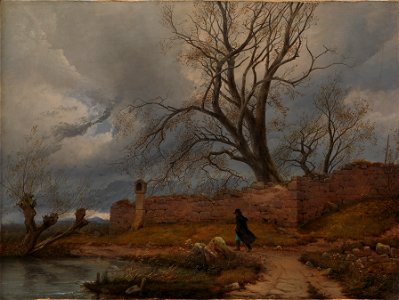 Karl Julius von Leypold - Wanderer im Sturm