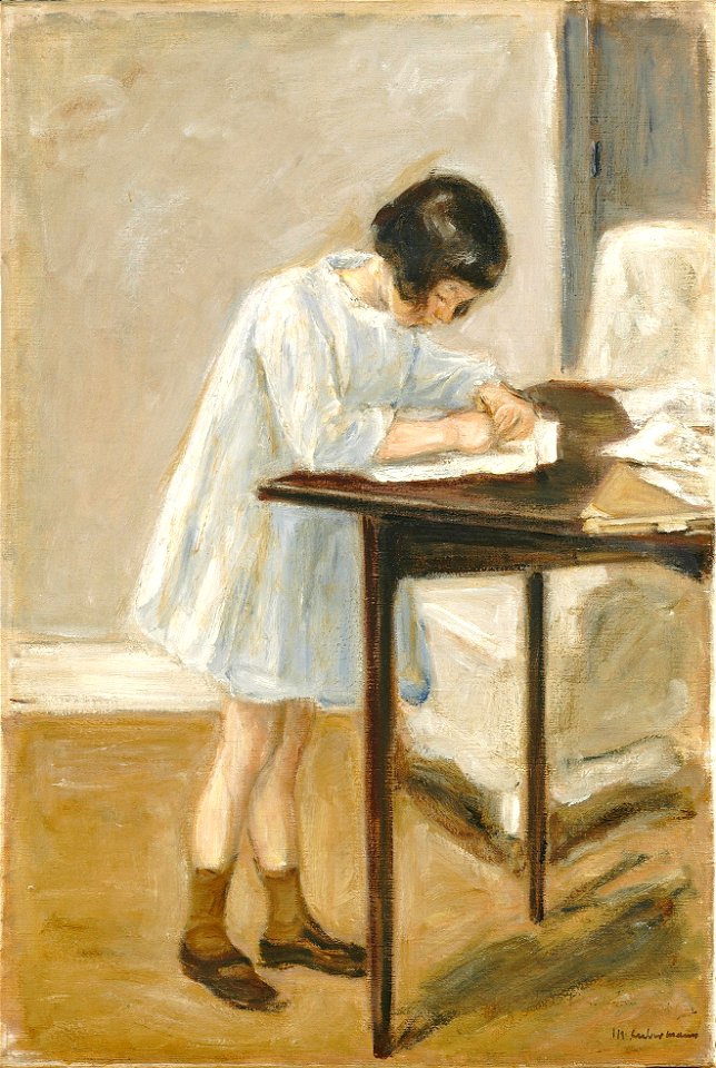 Max Liebermann Die Enkelin beim Schreiben